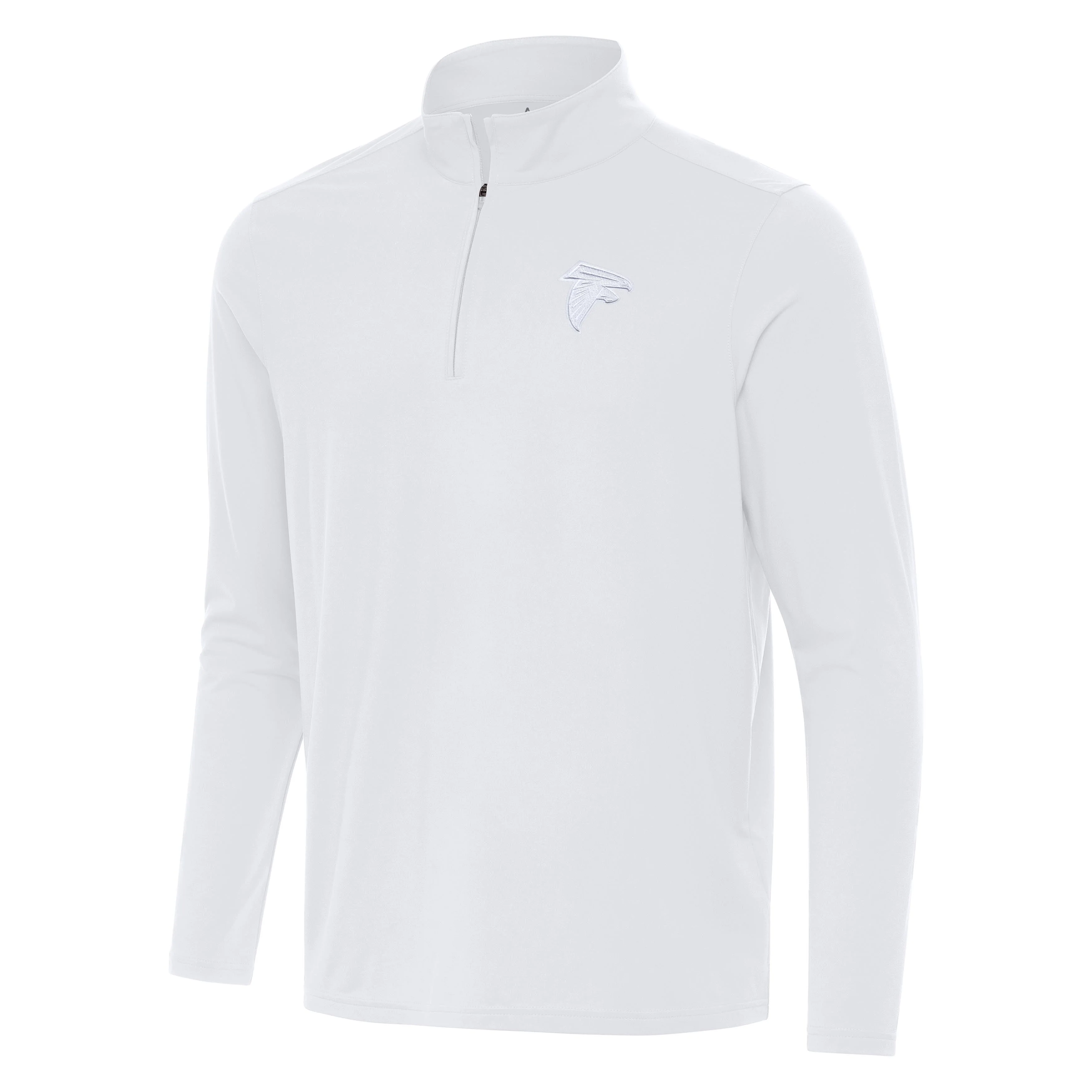 Atlanta Falcons Intent White Logo Quarter Zip Pullover