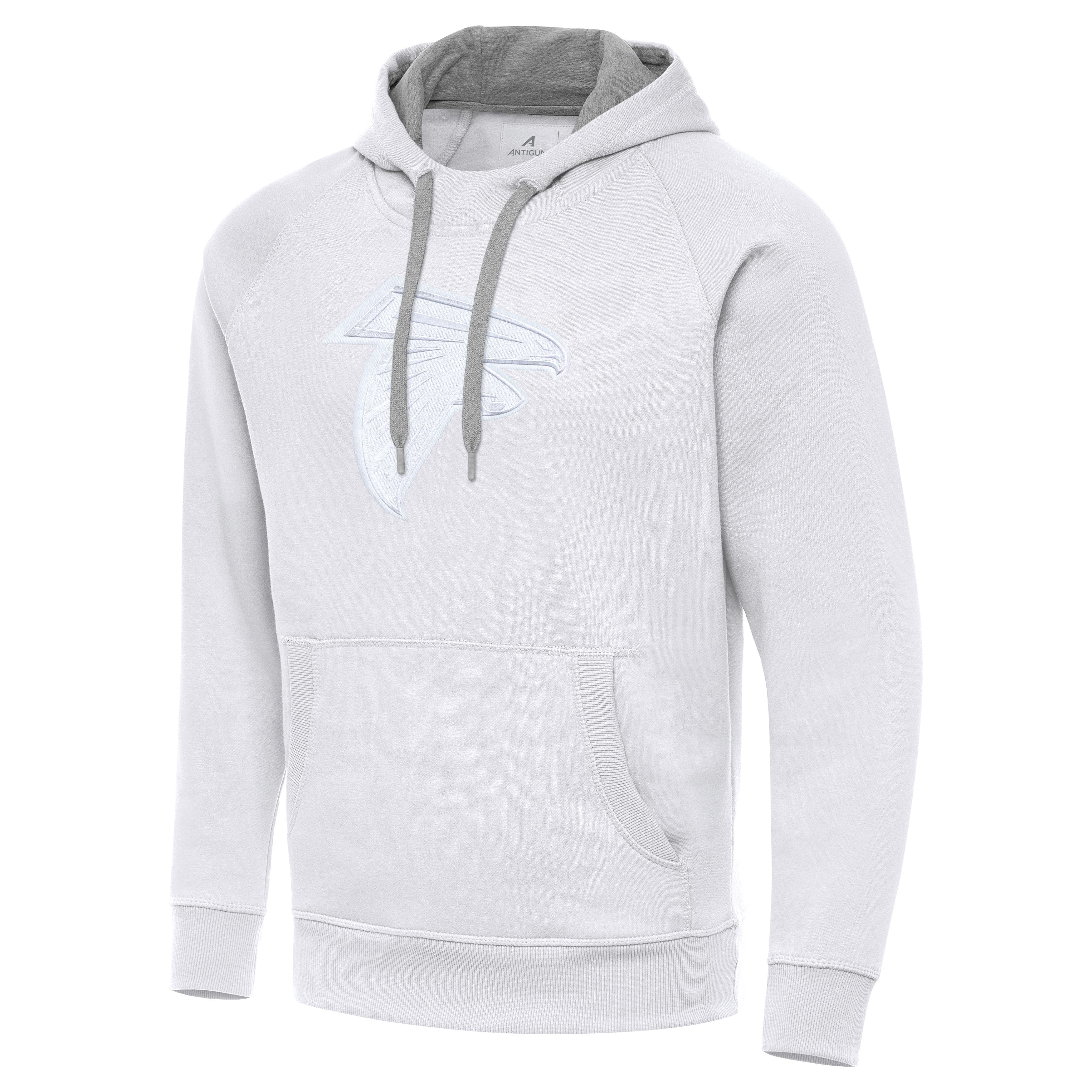 Atlanta Falcons Victory White Full Front Logo Pullover Hood