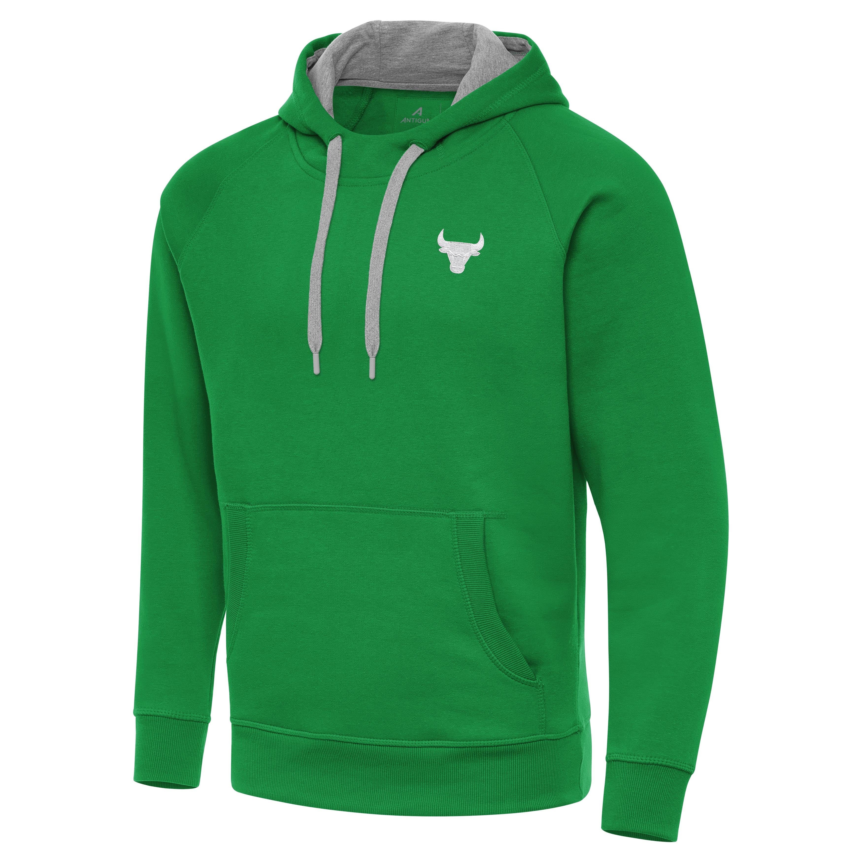 Chicago Bulls Victory St Patricks Day White Logo Pullover Hood