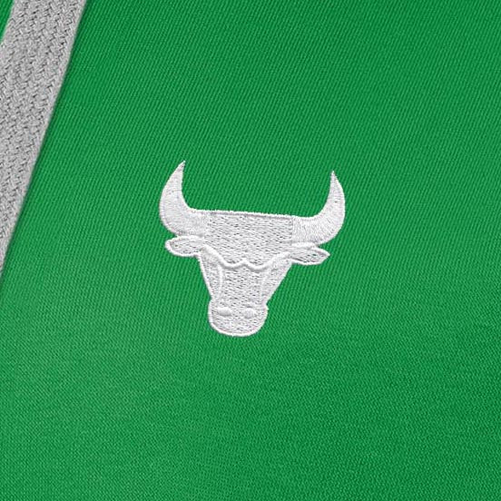 Chicago Bulls Womens Victory St Patricks Day White Logo Pullover Hood - Image 2
