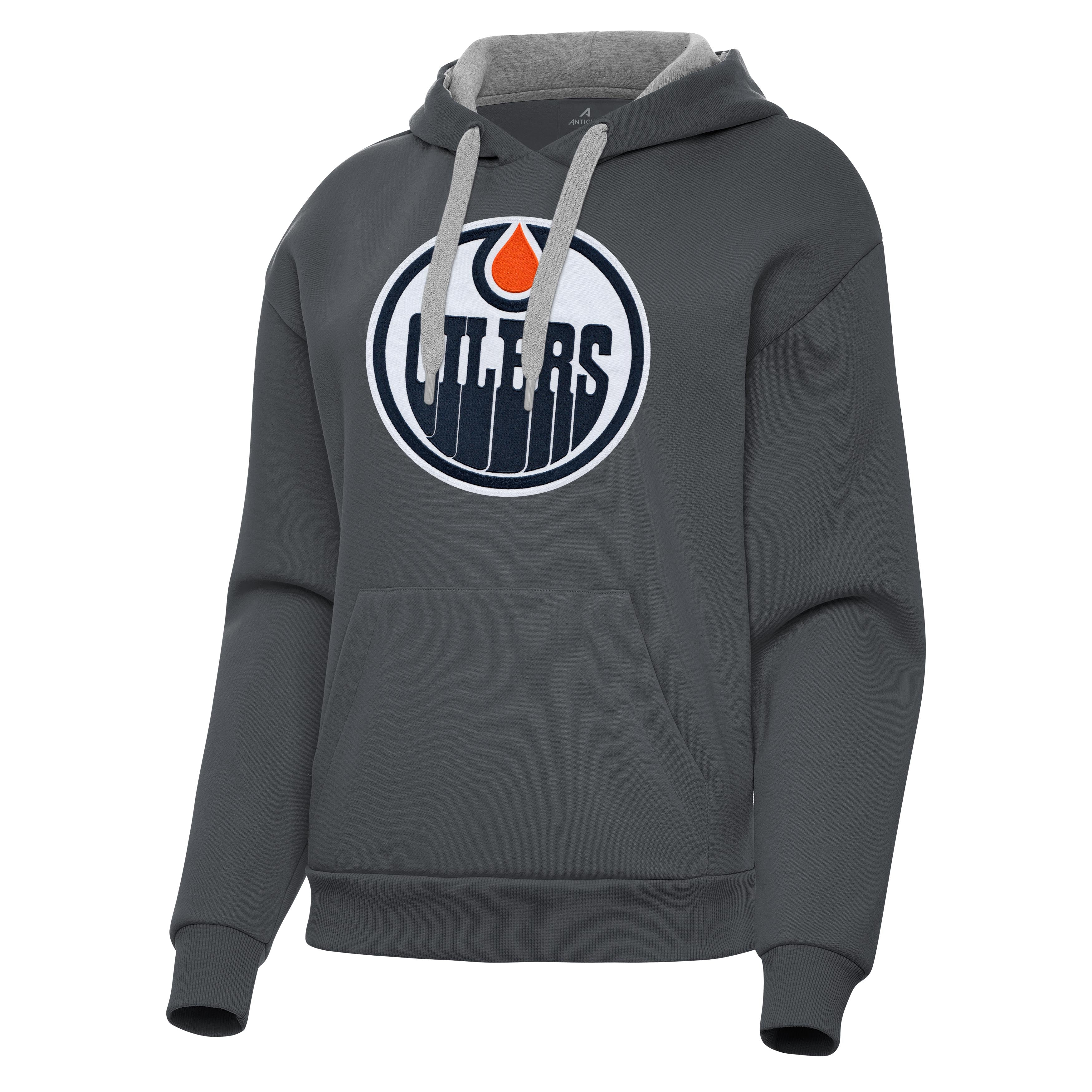 Edmonton Oilers Womens Victory Full Front Logo Pullover Hood - Image 6