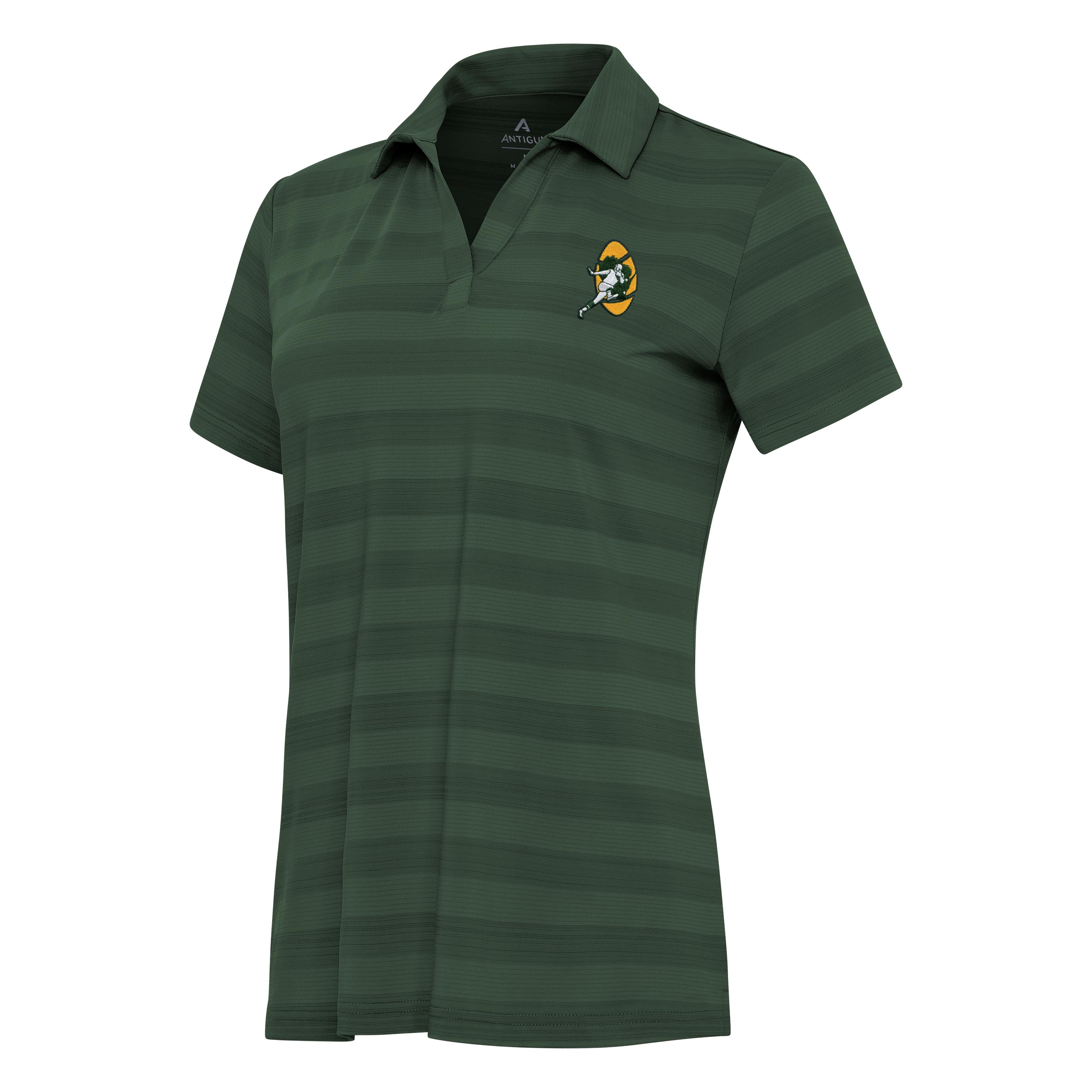 Green Bay Packers Throwback Womens Tunnel Polo - Image 2