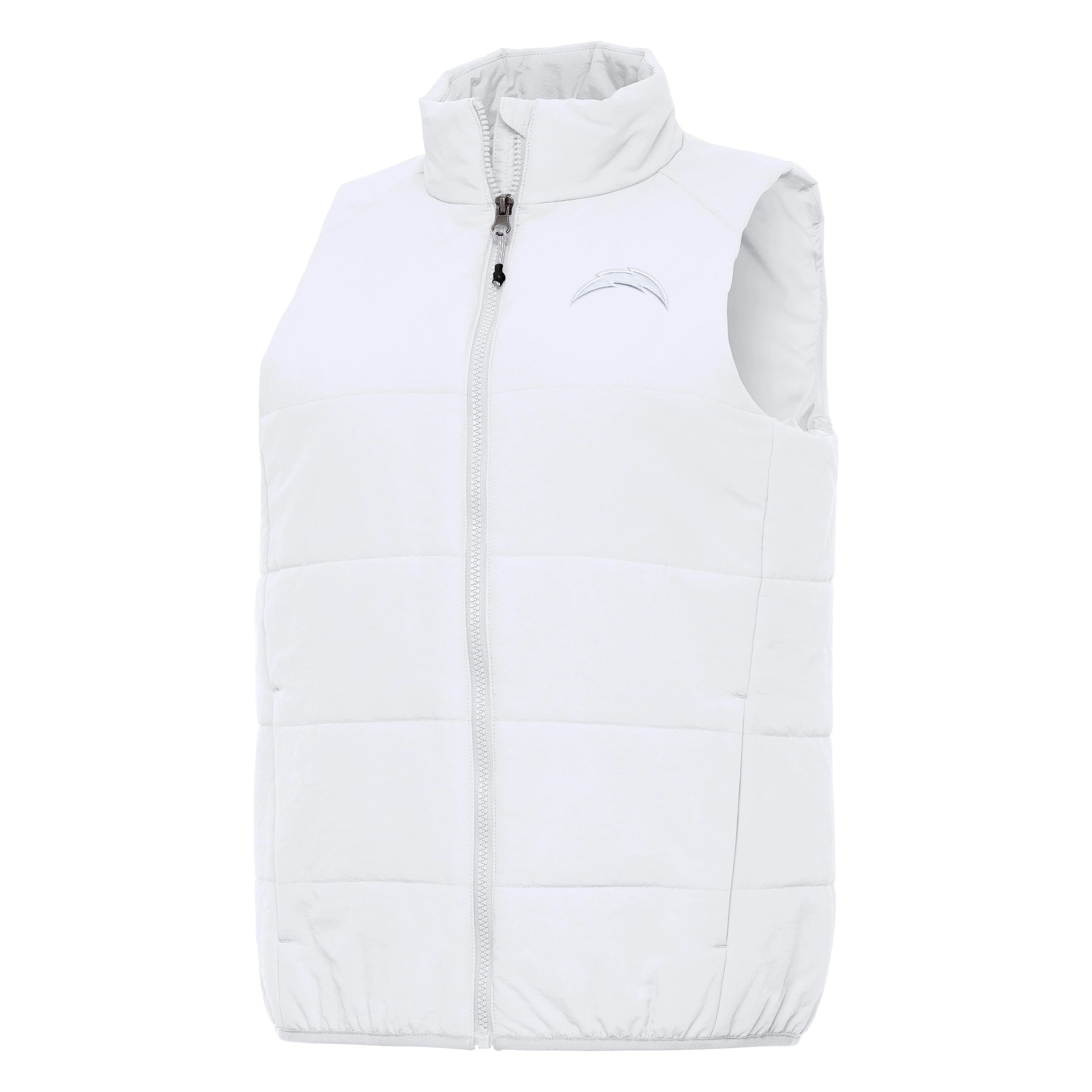Los Angeles Chargers Womens Experience White Logo Full Zip Vest
