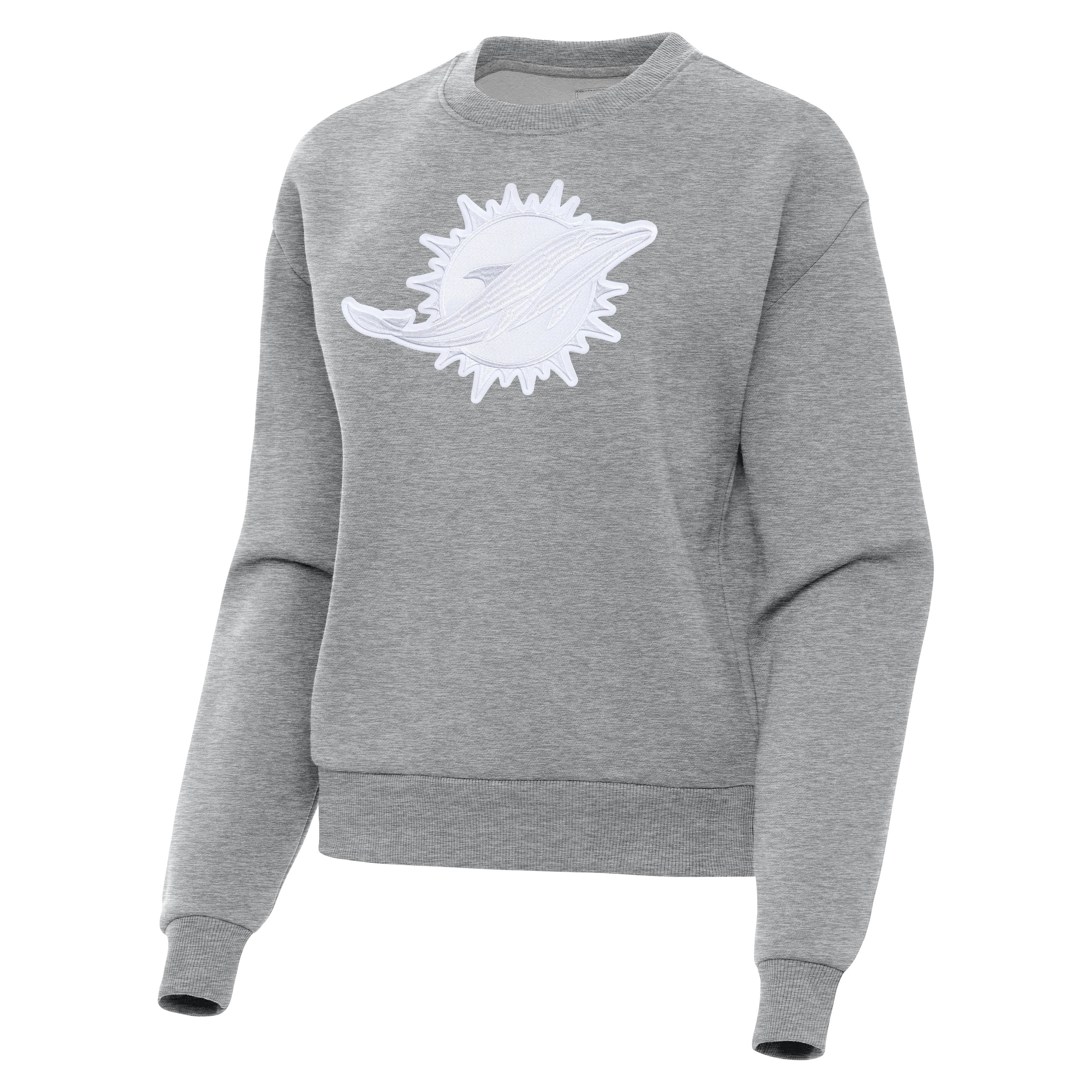 Miami Dolphins Womens Victory Full Front Logo Crew - Image 2