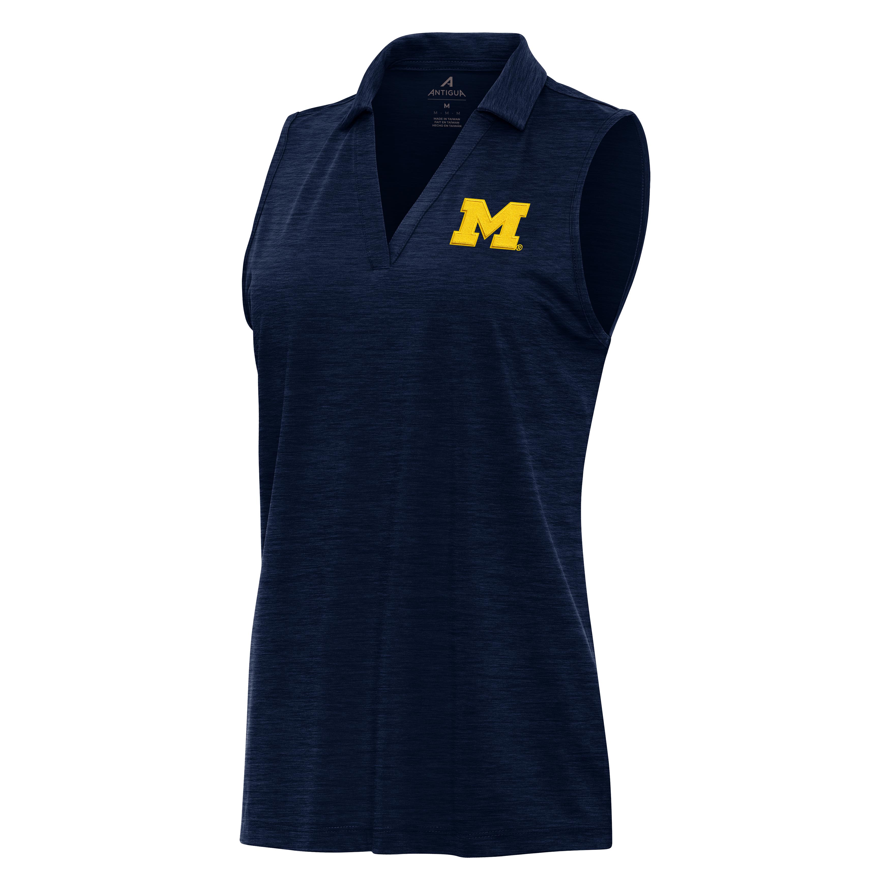 Michigan Wolverines Womens Layout Sleeveless Polo