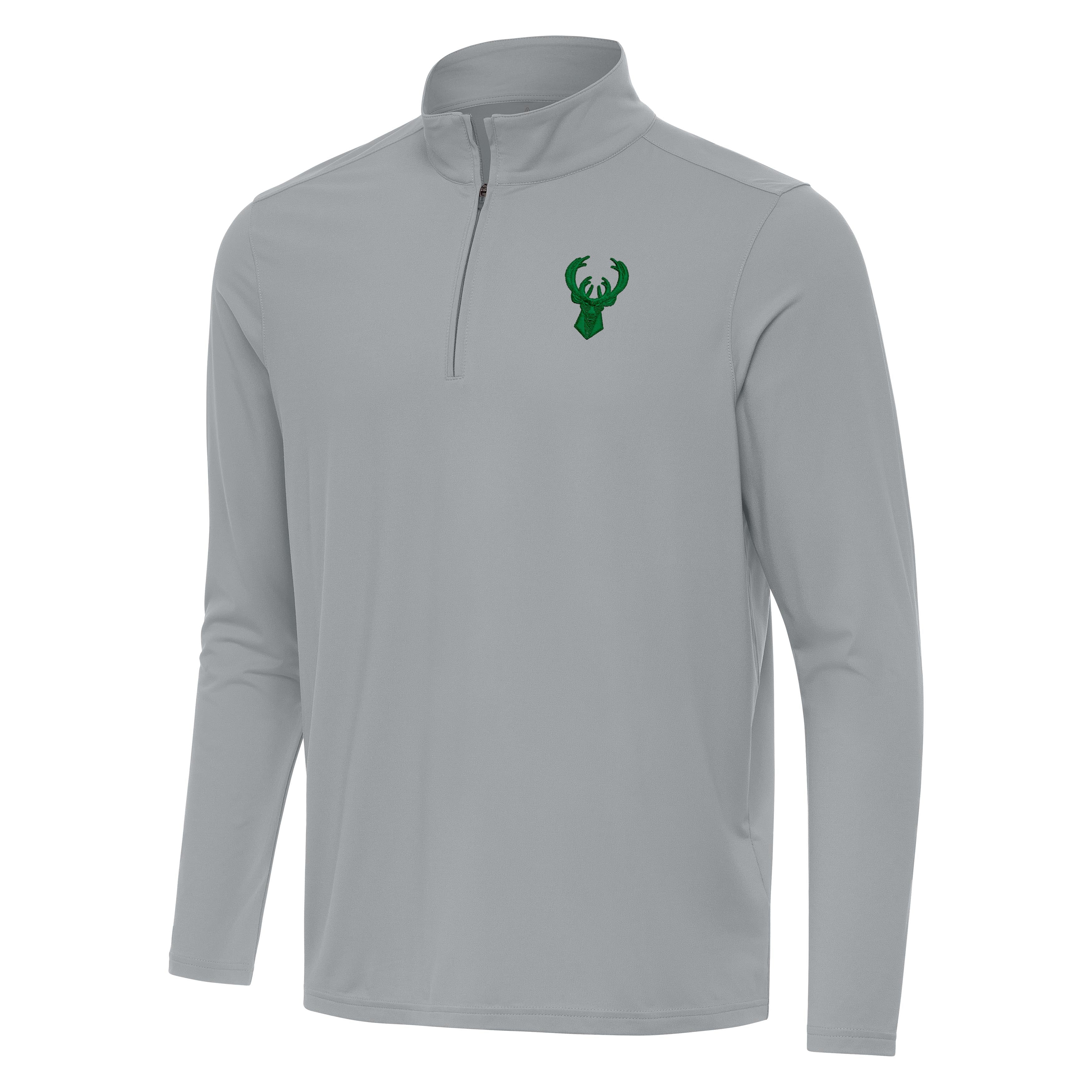 Milwaukee Bucks Intent St Patricks Day Quarter Zip Pullover