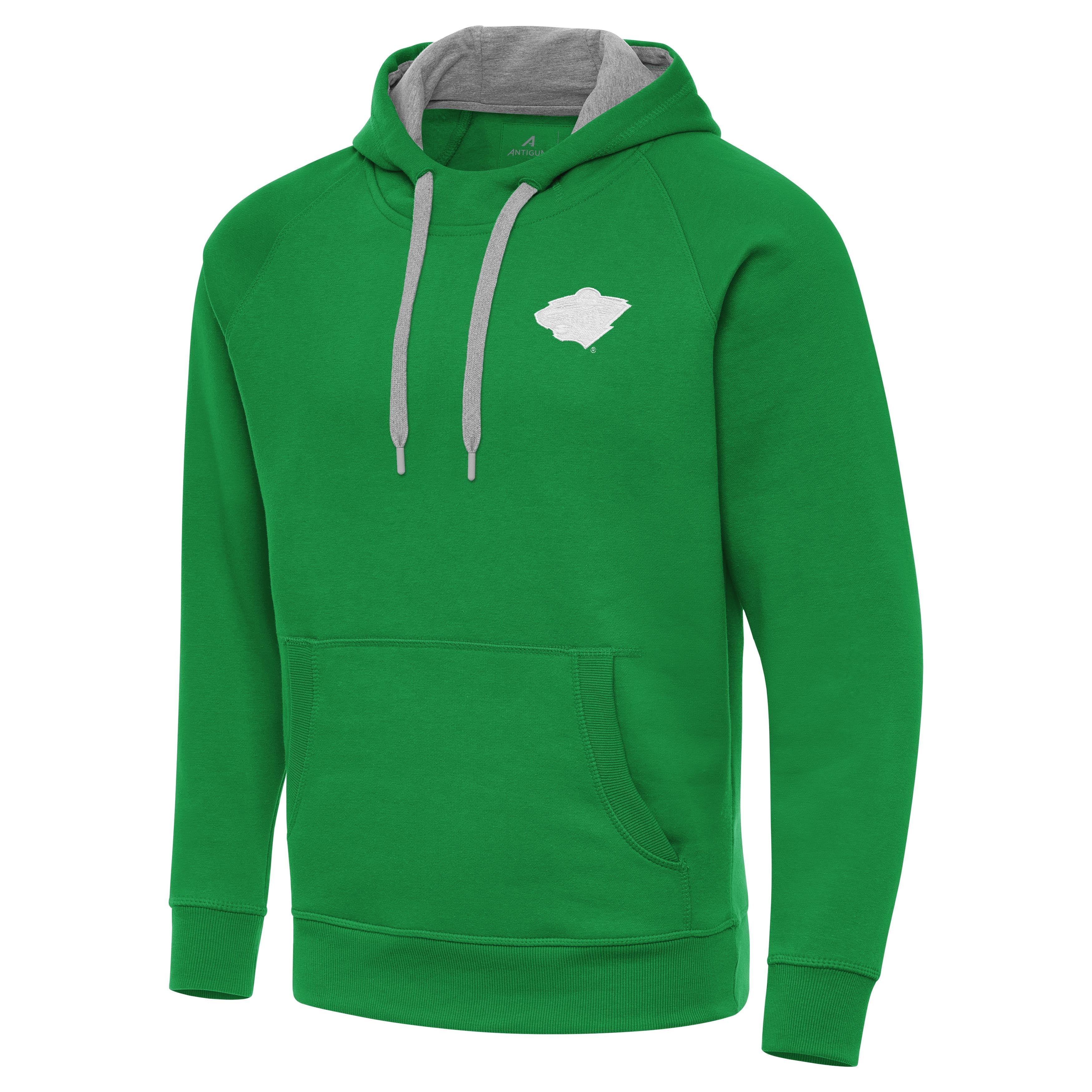 Minnesota Wild Victory St Patricks Day White Logo Pullover Hood