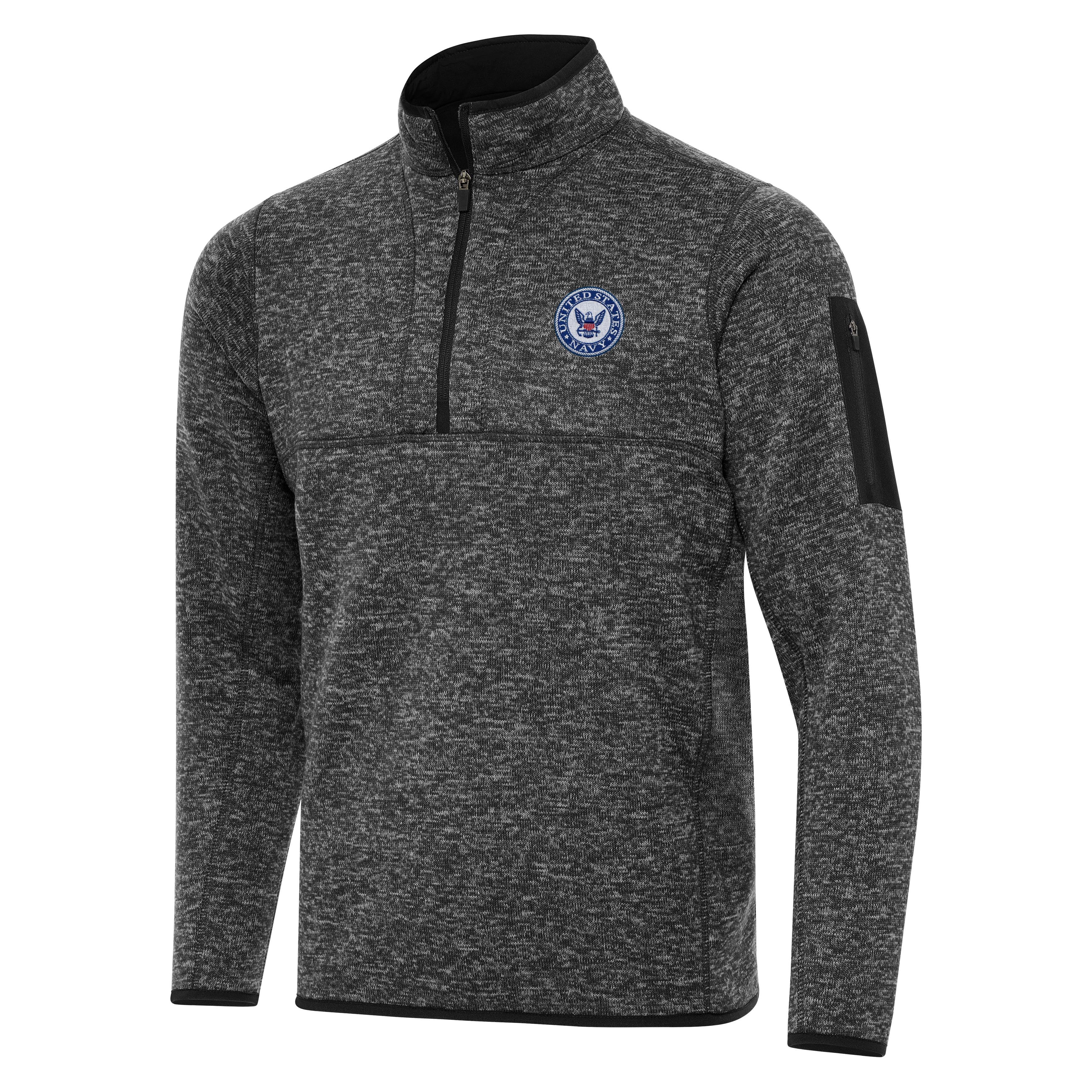 Navy Fortune Quarter Zip Mock - Image 3