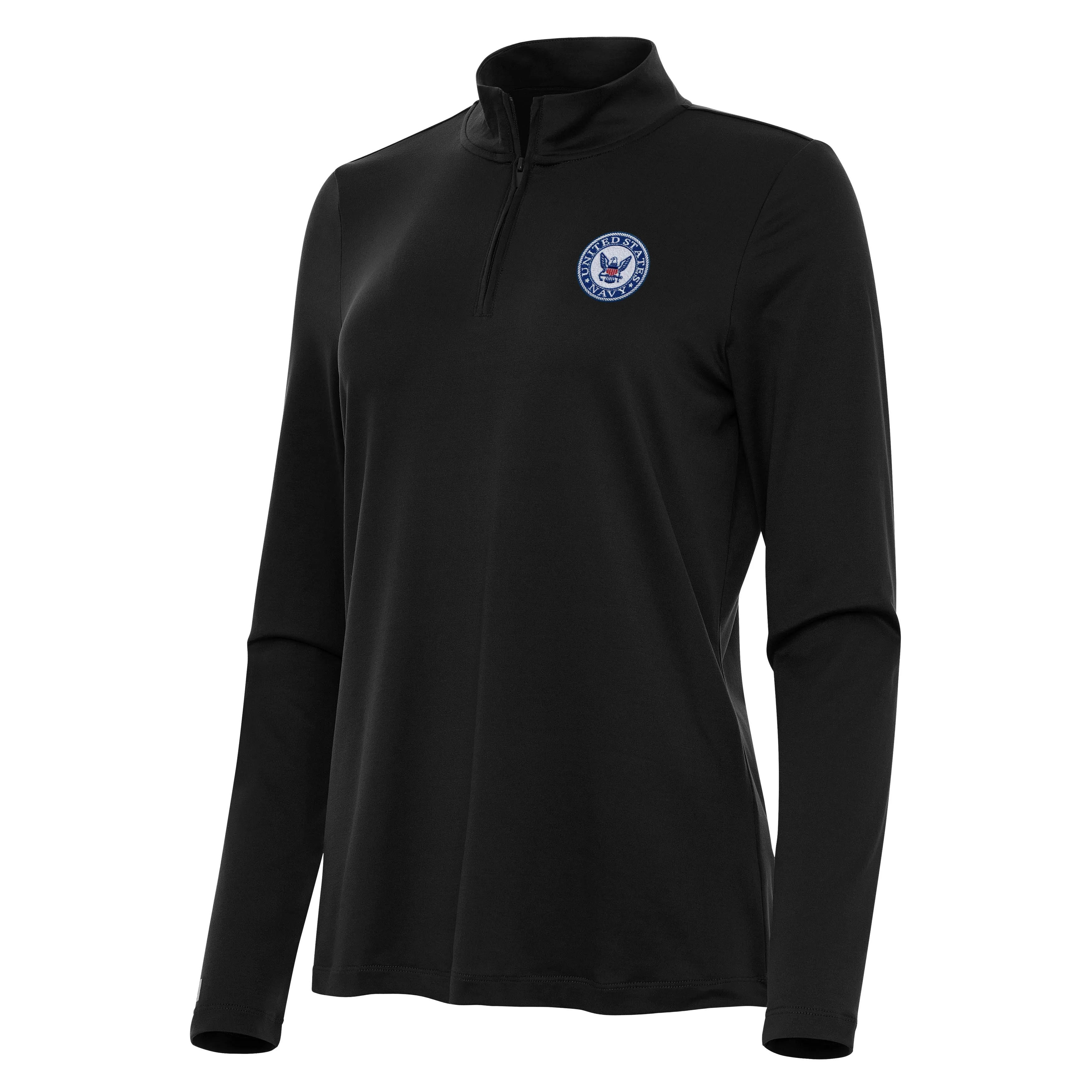 Navy Womens Reprocess Quarter Zip Pullover - Image 5