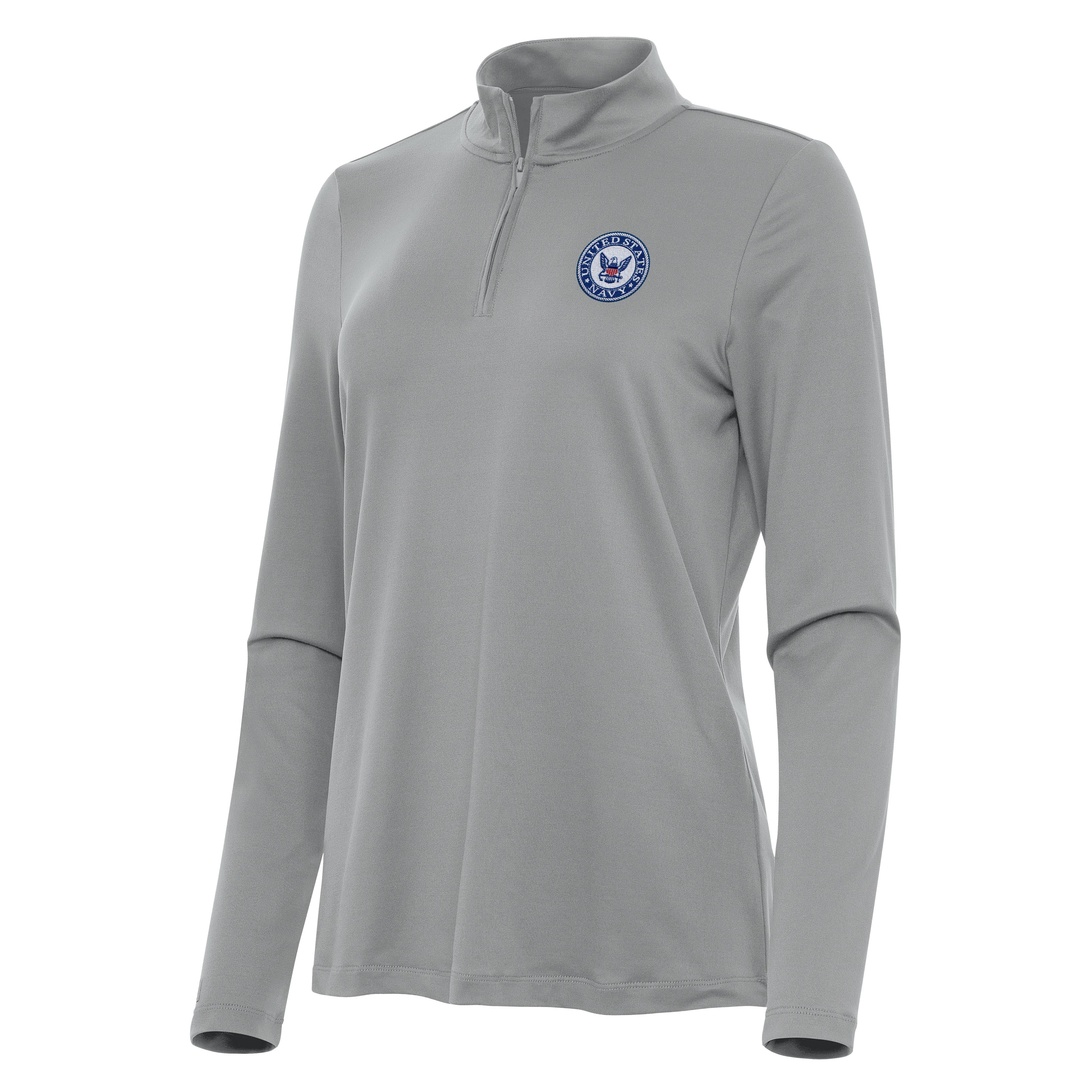 Navy Womens Reprocess Quarter Zip Pullover - Image 9