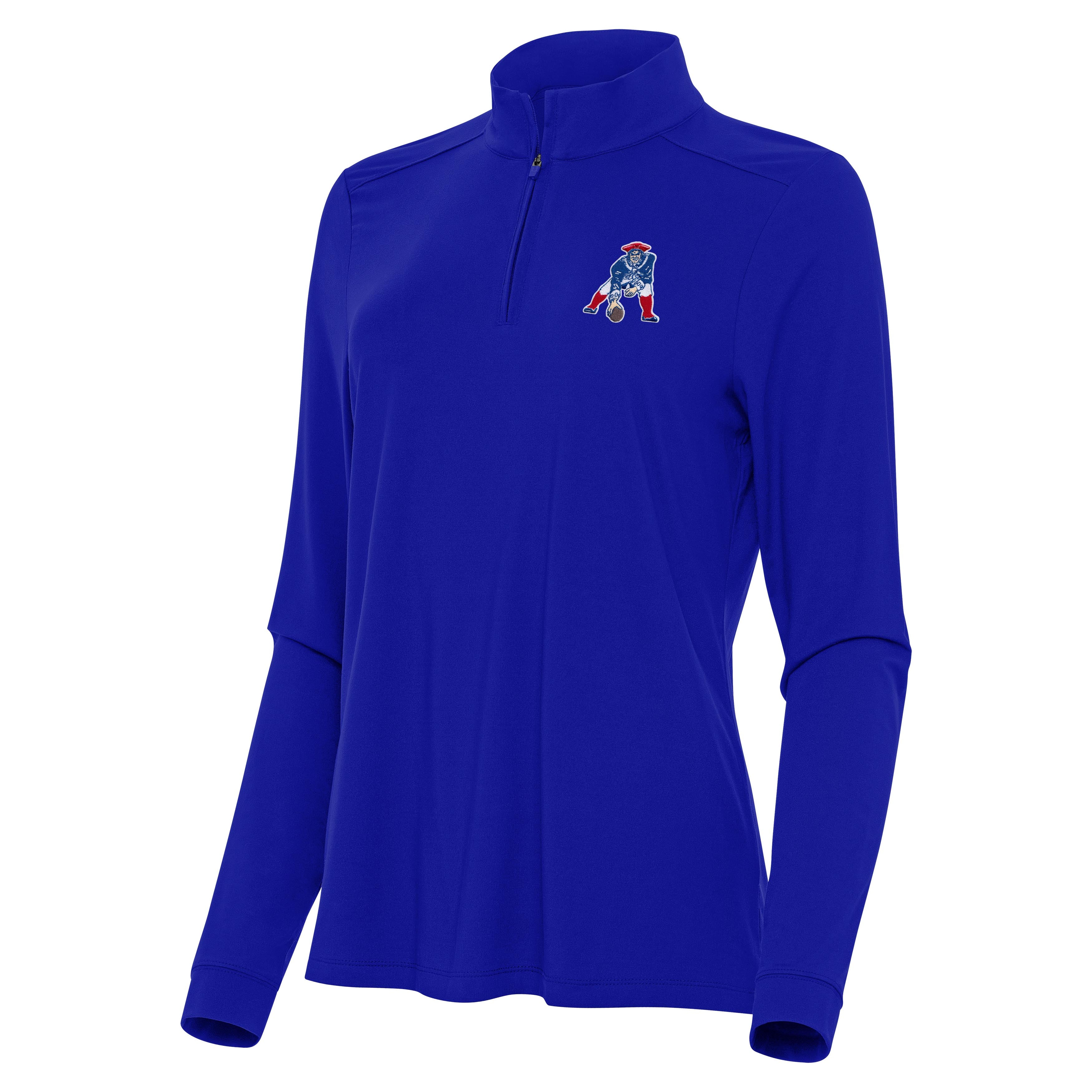 New England Patriots Throwback Womens Intent Quarter Zip Pullover - Image 2