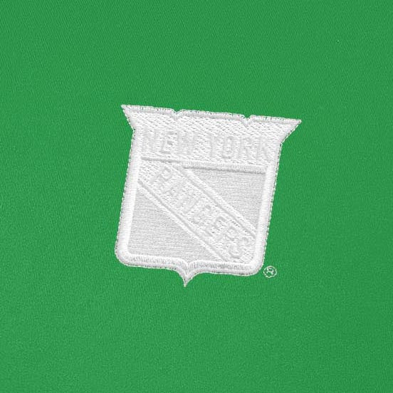 New York Rangers Intent St Patricks Day White Logo Quarter Zip Pullover - Image 2