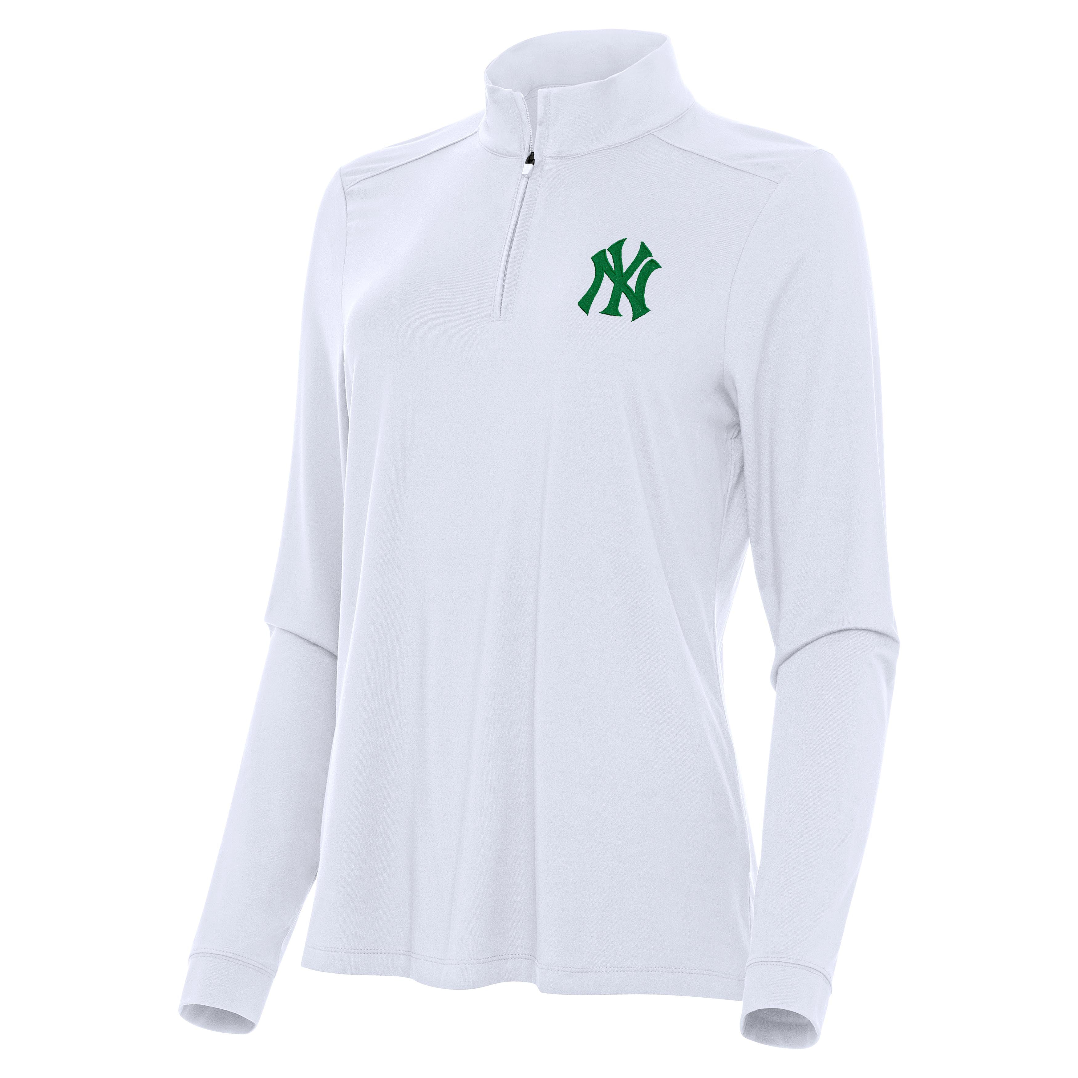 New York Yankees Womens Intent St Patricks Day Quarter Zip Pullover
