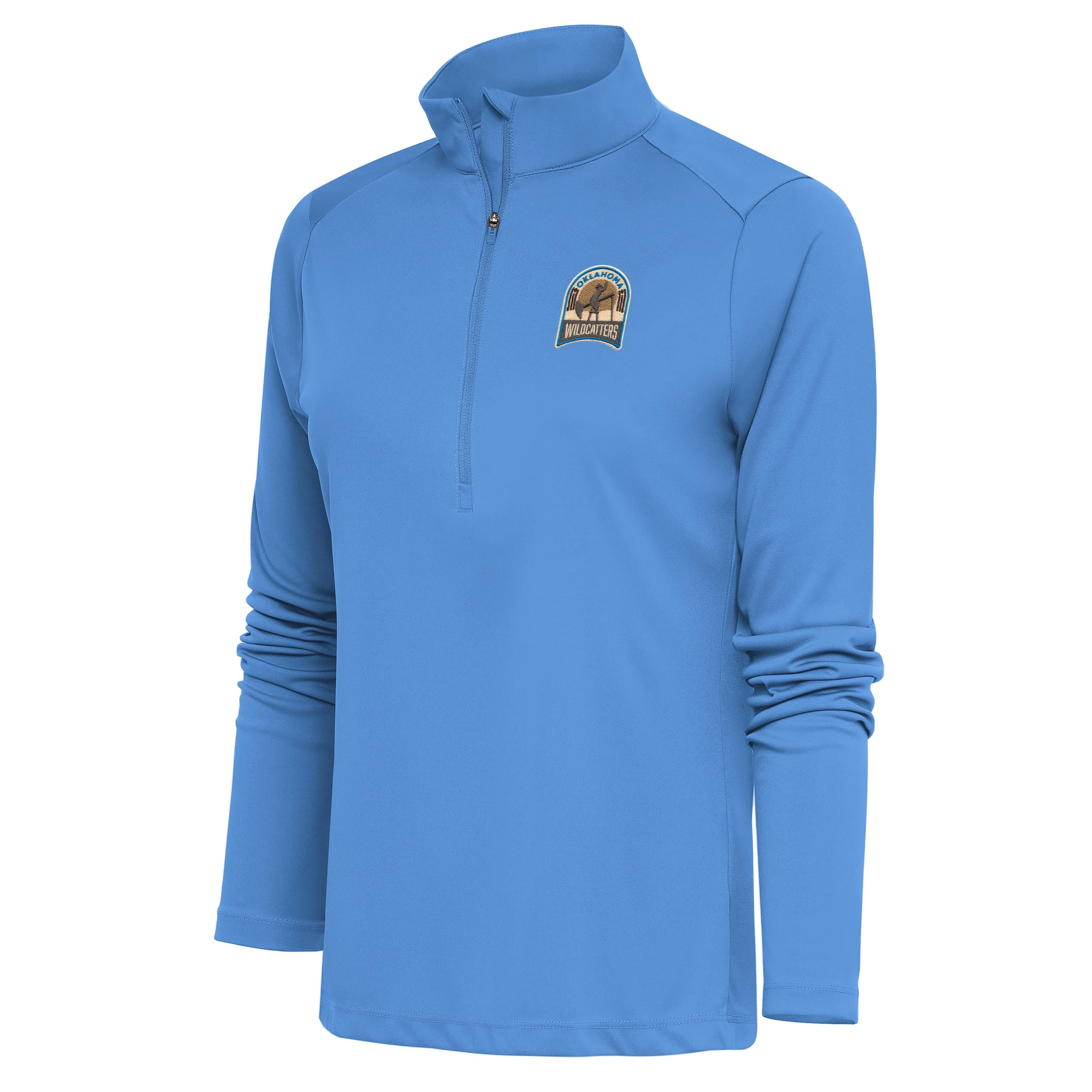 Oklahoma Wildcatters Tribute Womens Quarter Zip Pullover - Image 3