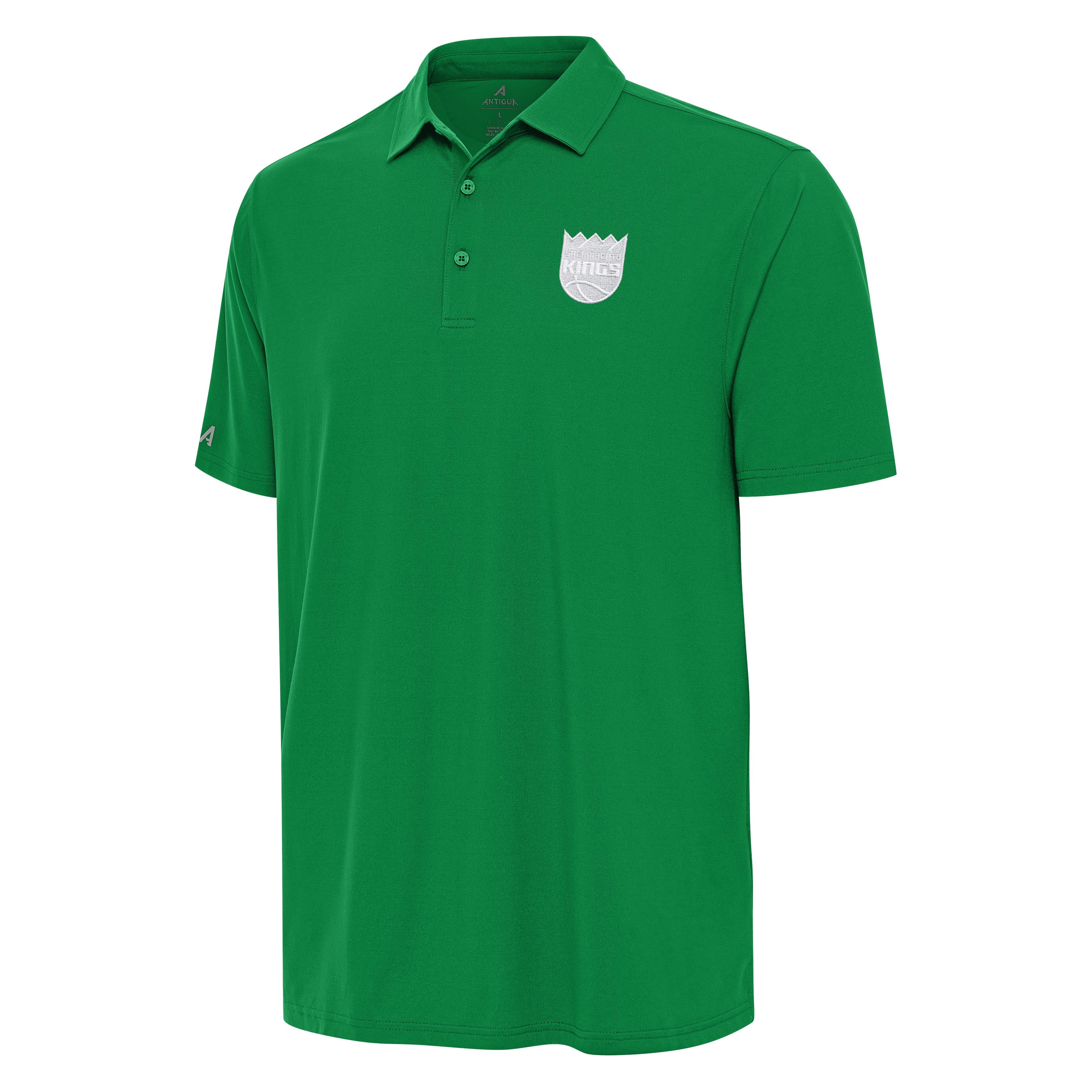 Sacramento Kings Era St Patricks Day White Logo Polo