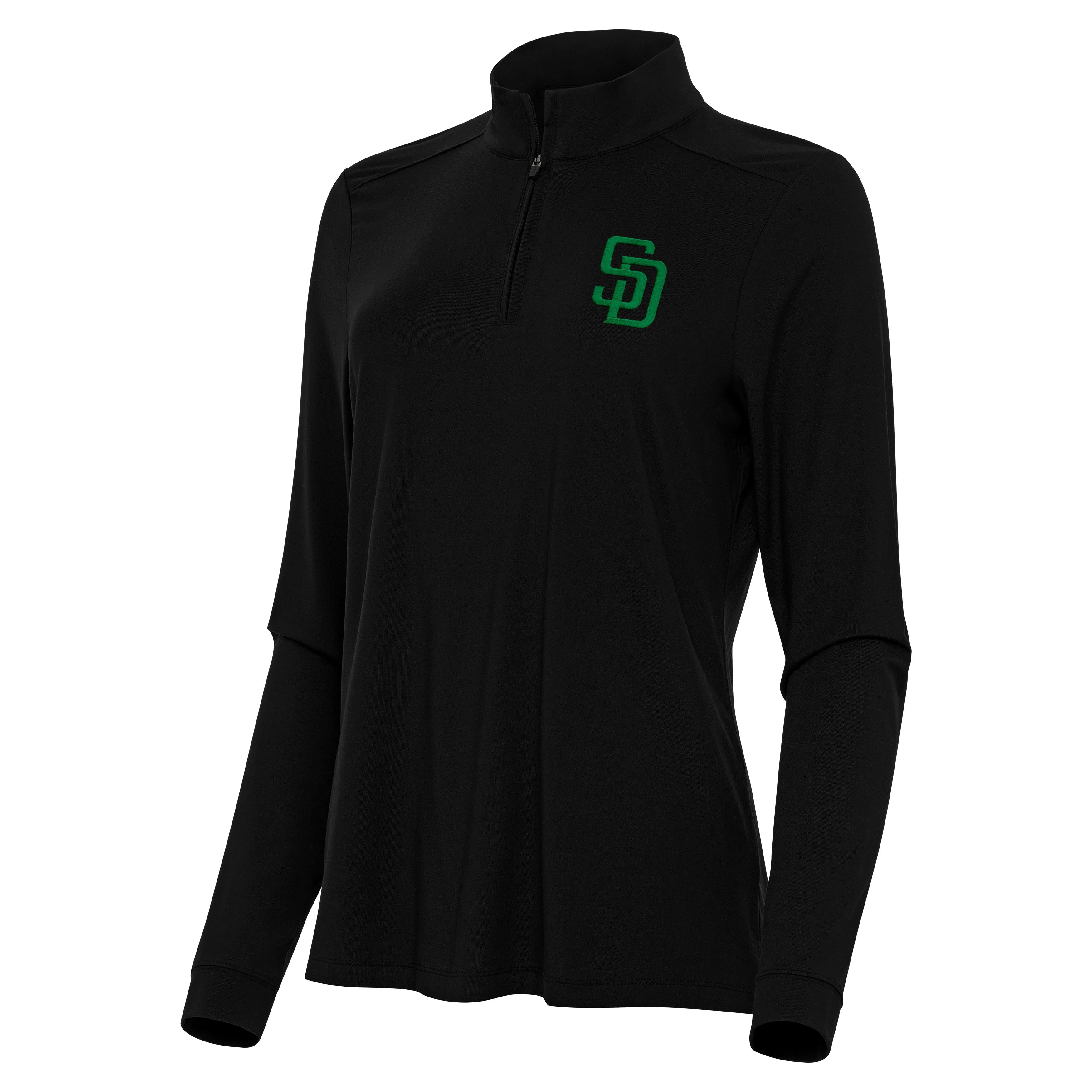 San Diego Padres Womens Intent St Patricks Day Quarter Zip Pullover - Image 3