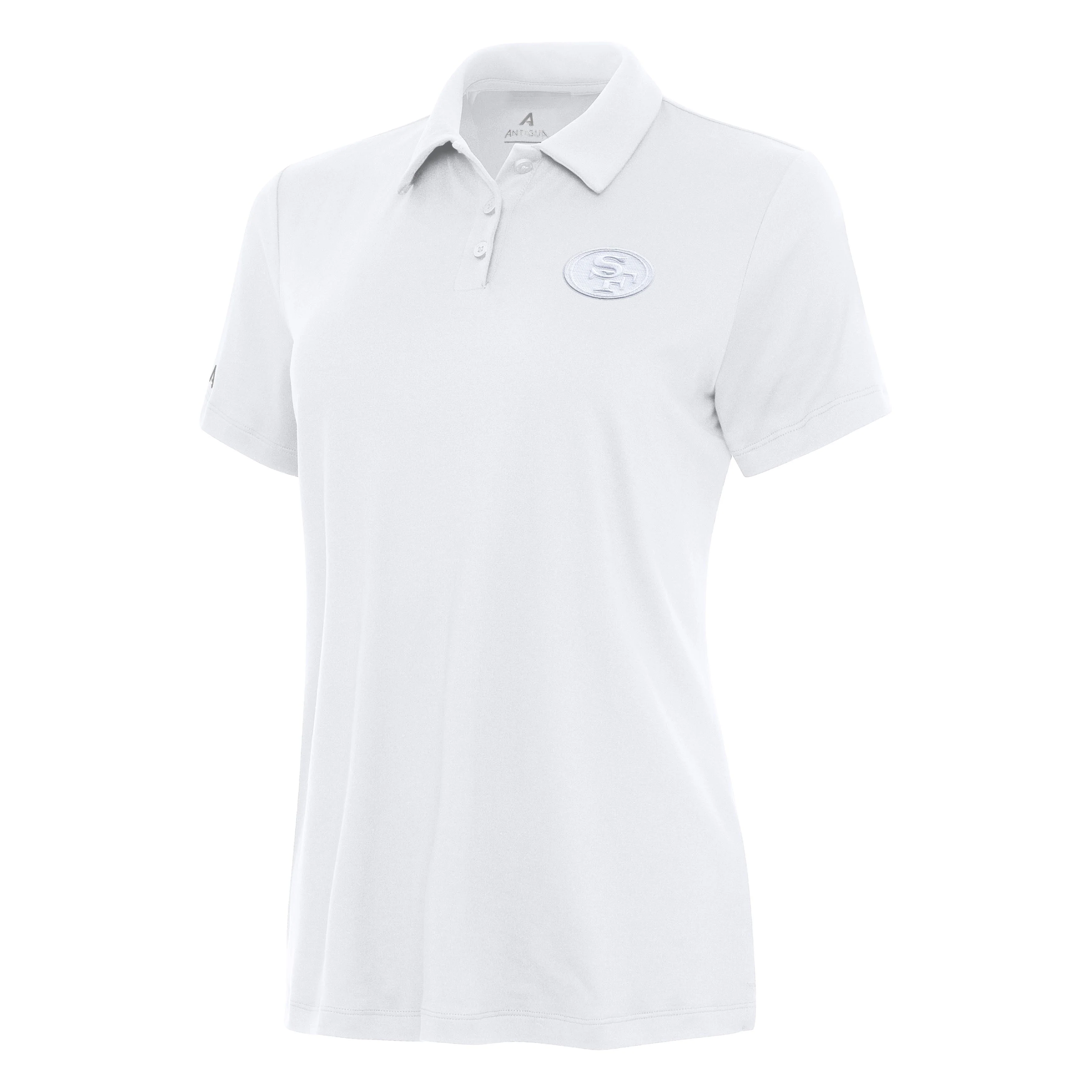 San Francisco 49ers Womens Reprocess White Logo Polo