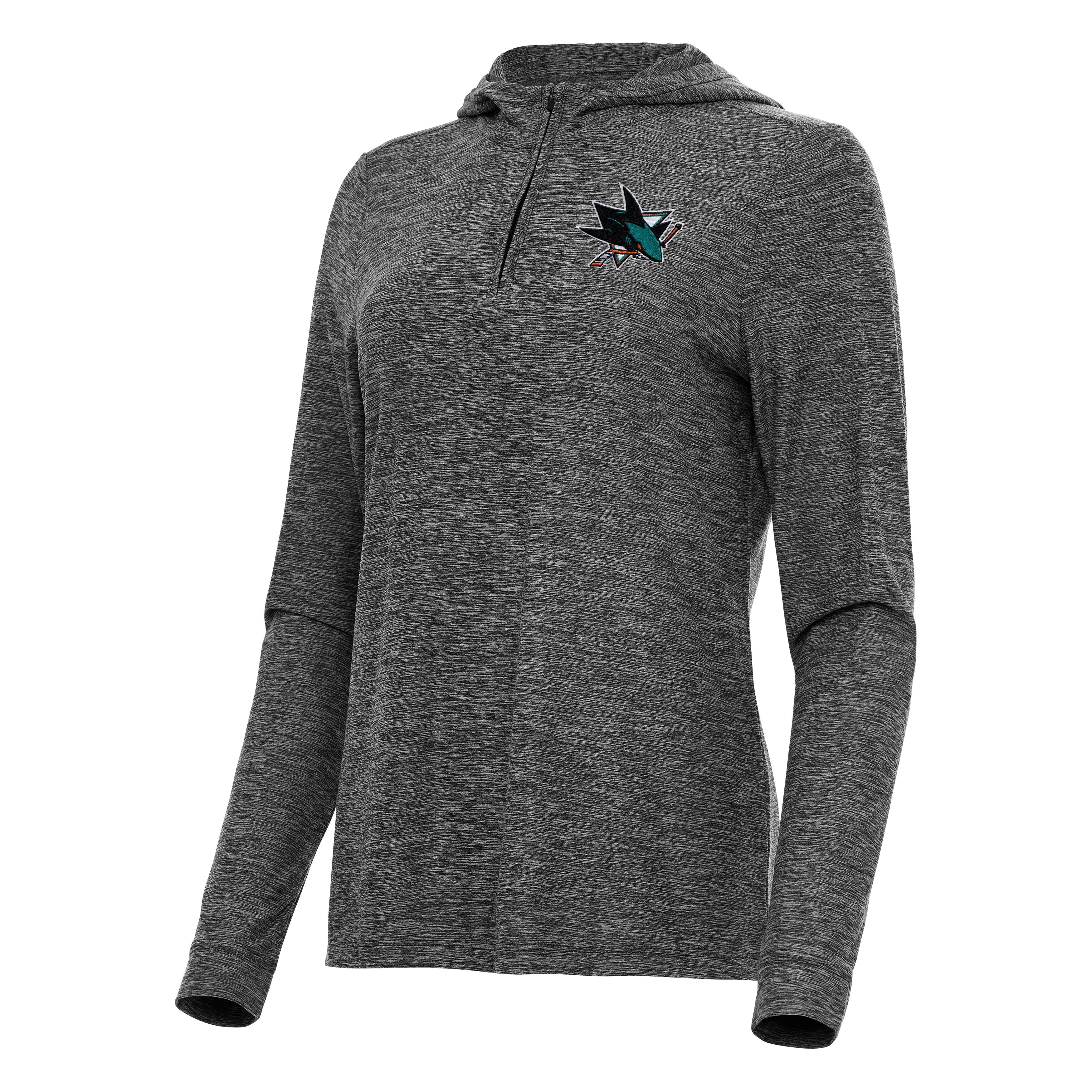 San Jose Sharks Womens Daybreak Quarter Zip Pullover Hood