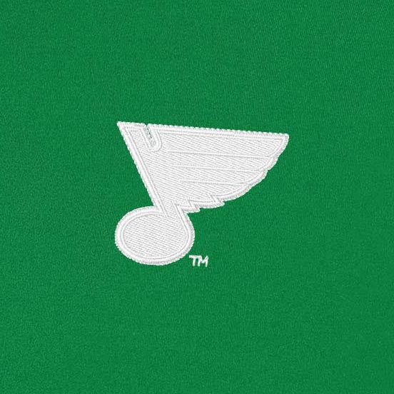 St Louis Blues Era St Patricks Day White Logo Polo - Image 2