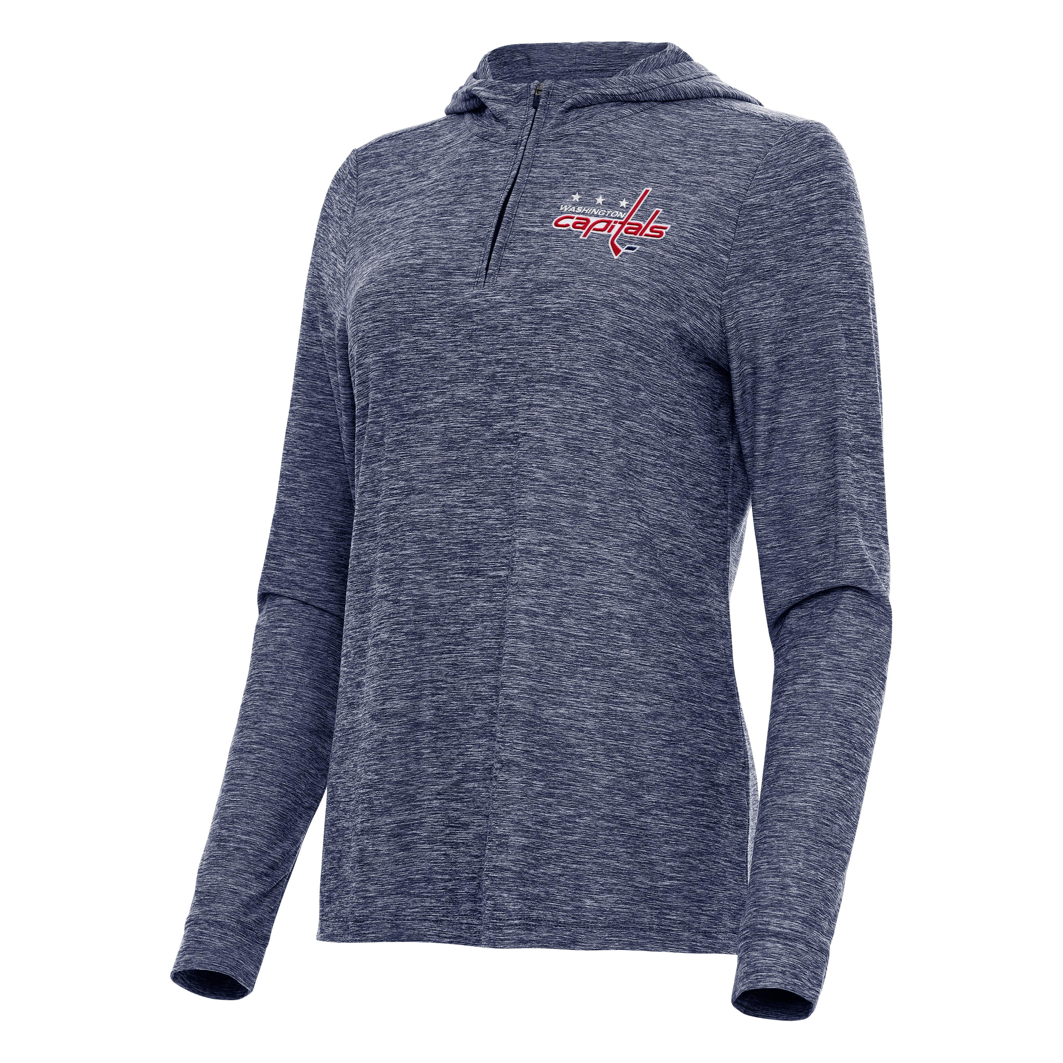 Washington Capitals Womens Daybreak Quarter Zip Pullover Hood
