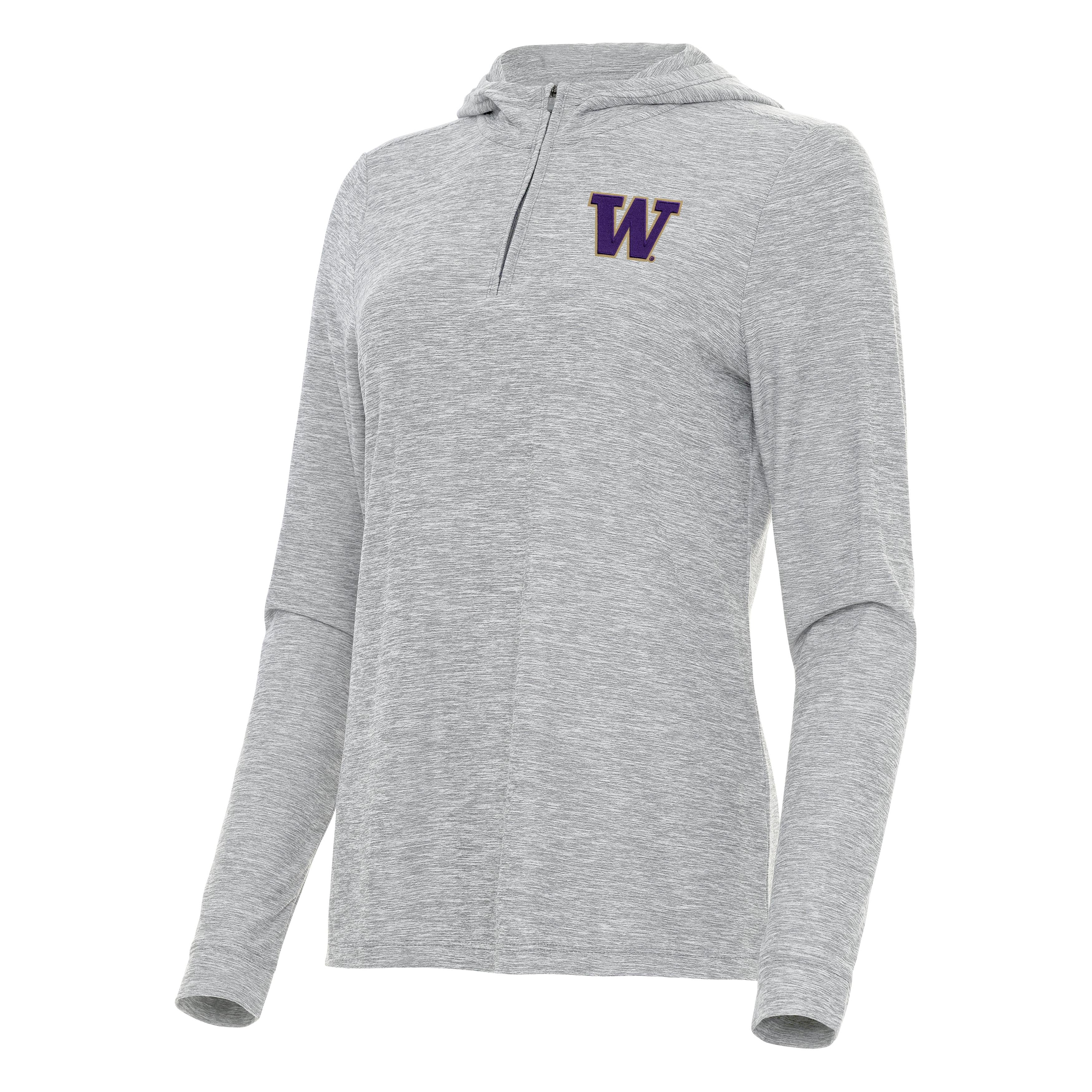 Washington Huskies Womens Daybreak Quarter Zip Pullover Hood